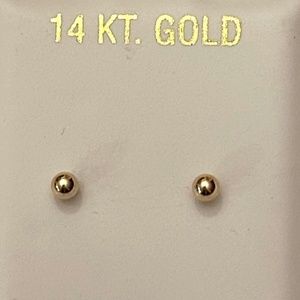 14K Yellow Gold 3mm Studs